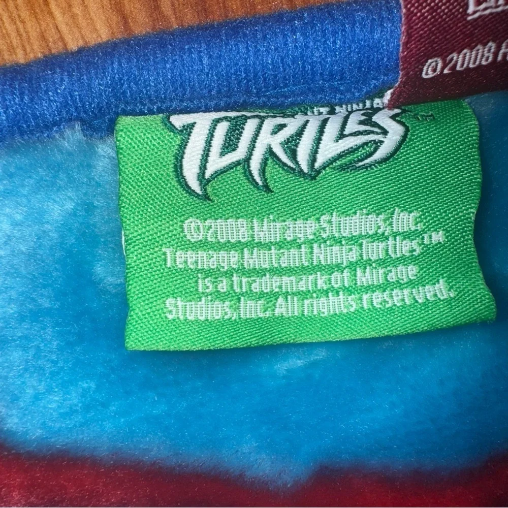 Rare TMNT Blanket Soft All Over Print Double Sided 85” x 56” Large 3 Turtles!